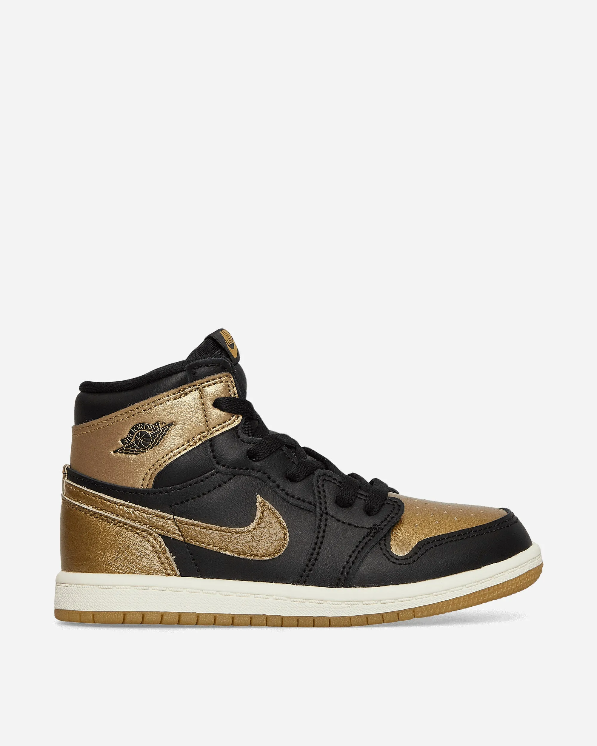 Air Jordan 1 Retro High OG (TD) Sneakers Black / Gold Wide Base