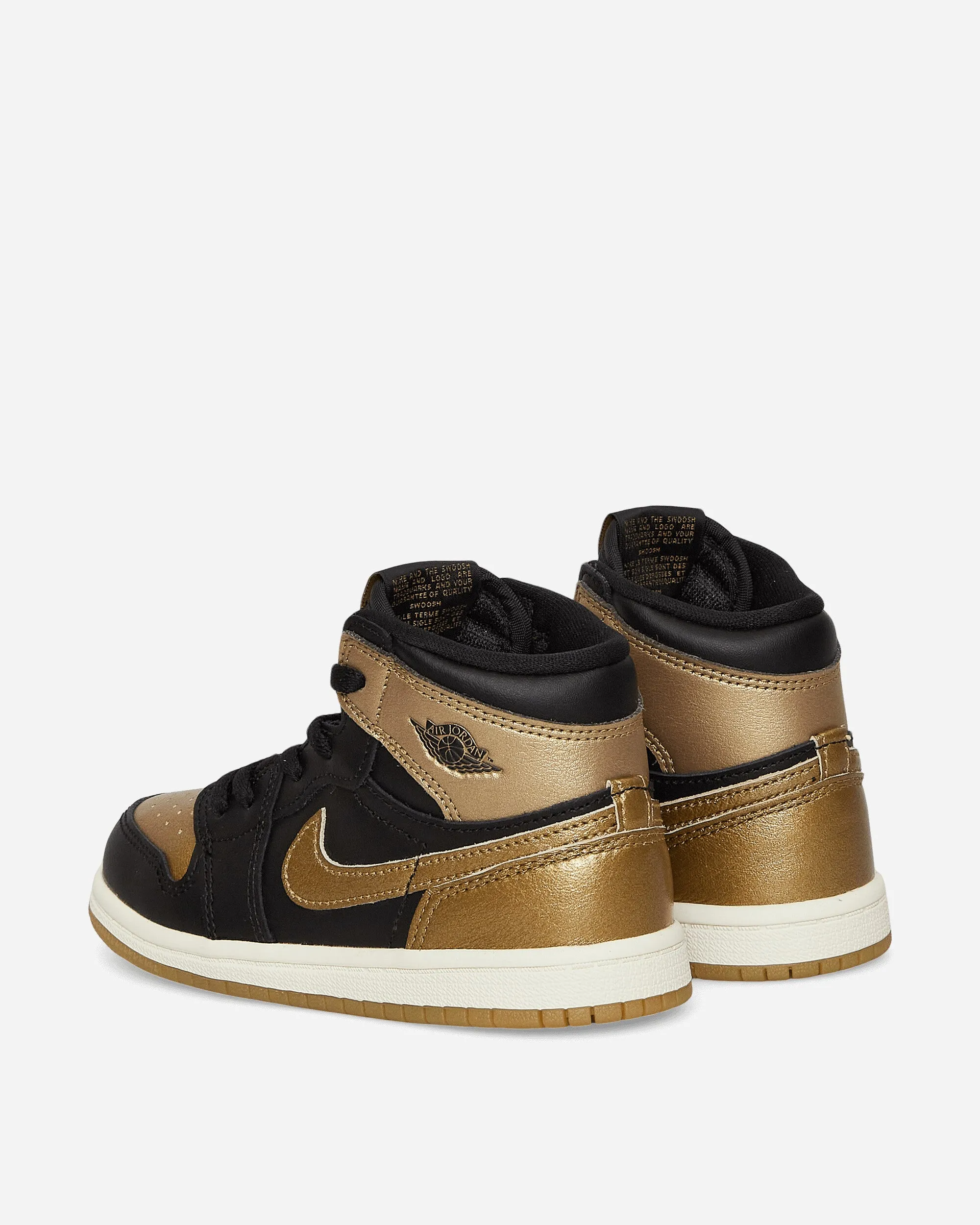 Air Jordan 1 Retro High OG (TD) Sneakers Black / Gold Road grip Rubber Outsole