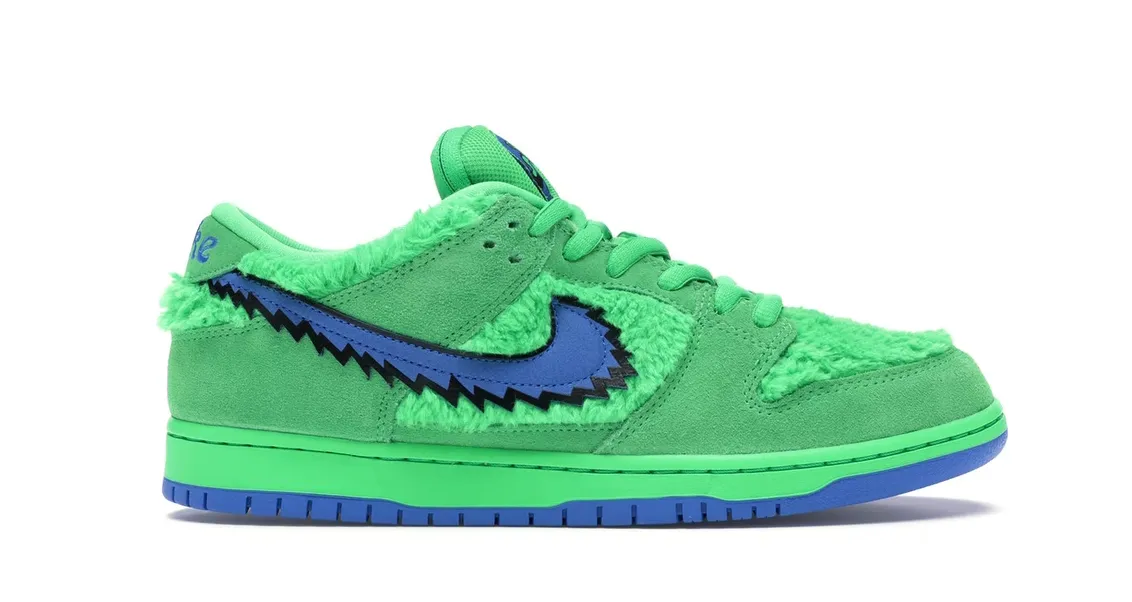 Nike SB Dunk Low Grateful Dead Bears Green Sturdy Outsole All-Day Support