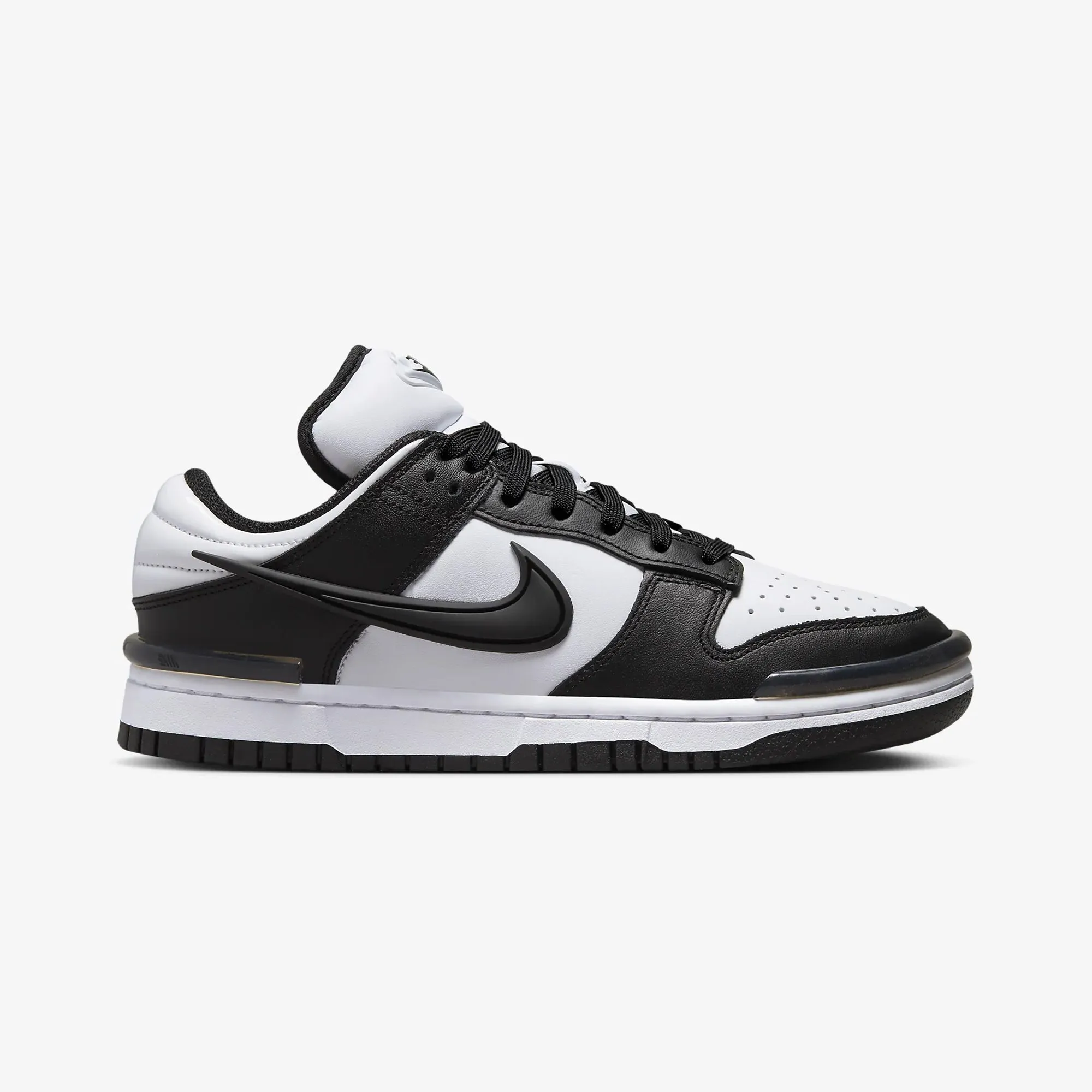 Wind Safe Black Edge Nike | DUNK LOW TWIST  { BLACK/WHITE-BLACK