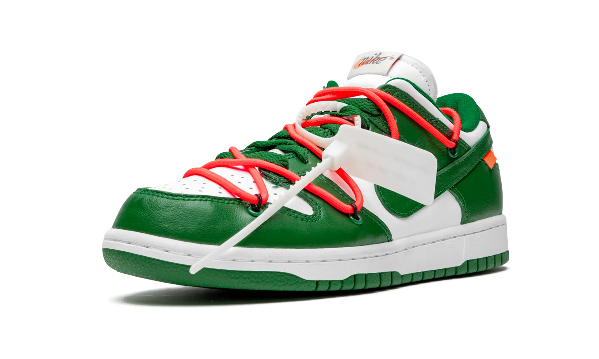 Nike x Off-White Dunk Low ??Pine Green?? Durable Walk No Laces