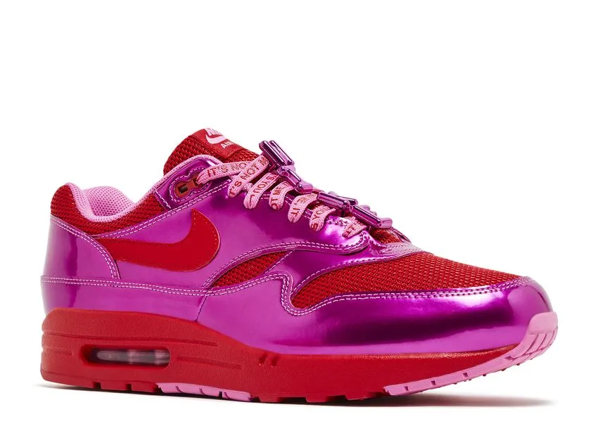 Nike Air Max 1 Premium Valentine??s Day Playful Pink Trail Path Flexible   strap