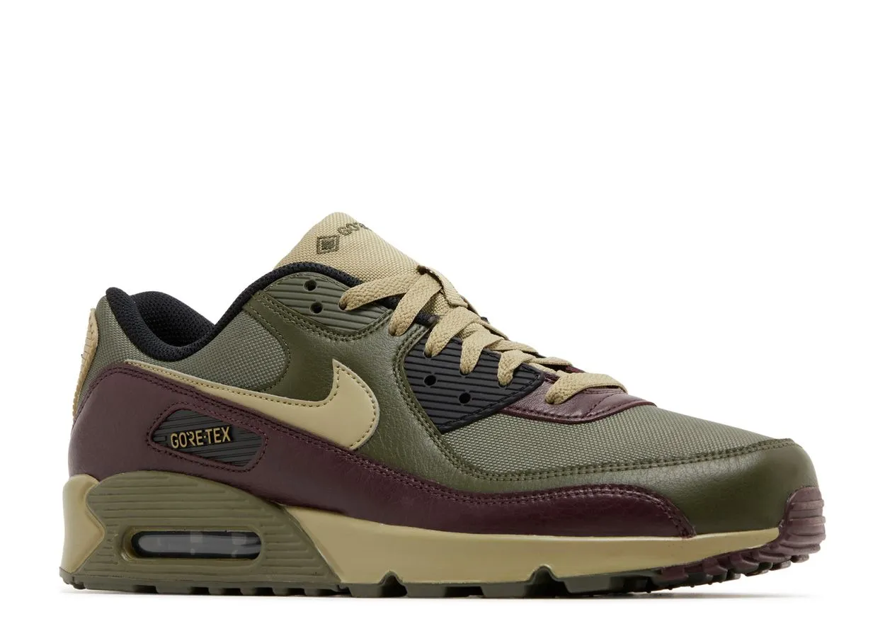 Nike Air Max 90 Gore-Tex Medium Olive Drawstring Lace Tidy Fit