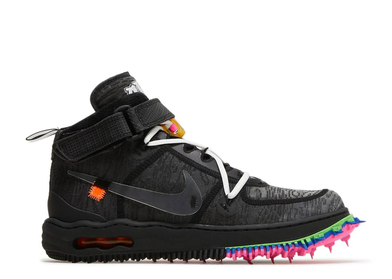 Nike Air Force 1 Mid Off-White Clear Black Trend Spot Comfort quality