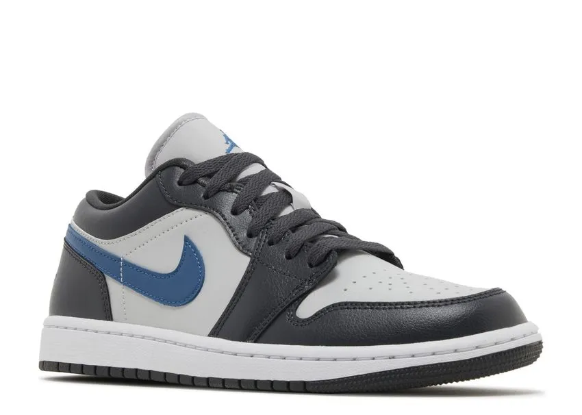 City Casual Air Jordan 1 Low Anthracite Industrial Blue