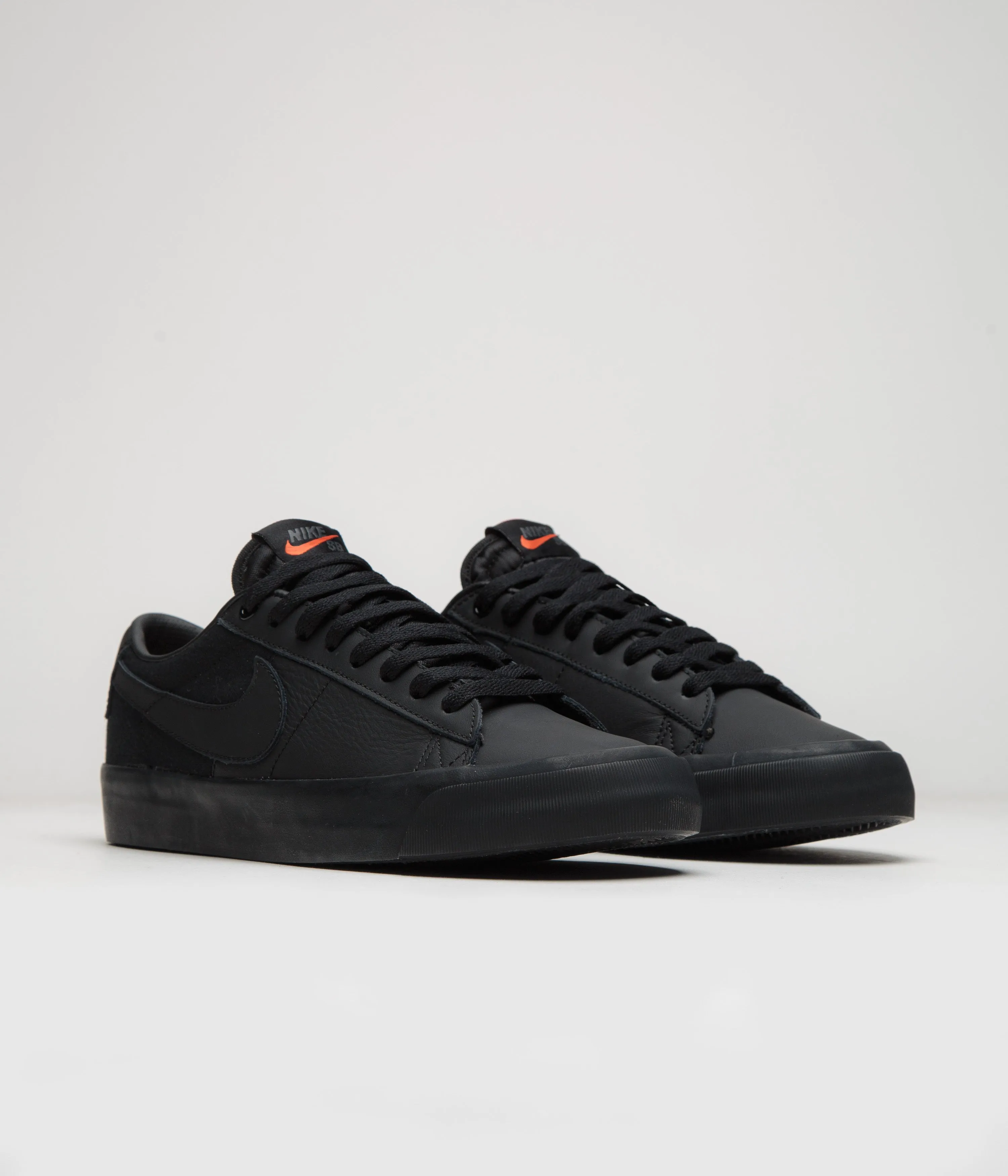 Break Time Nike SB Orange Label Blazer Low Pro GT Shoes - Black / Black - Black - Black
