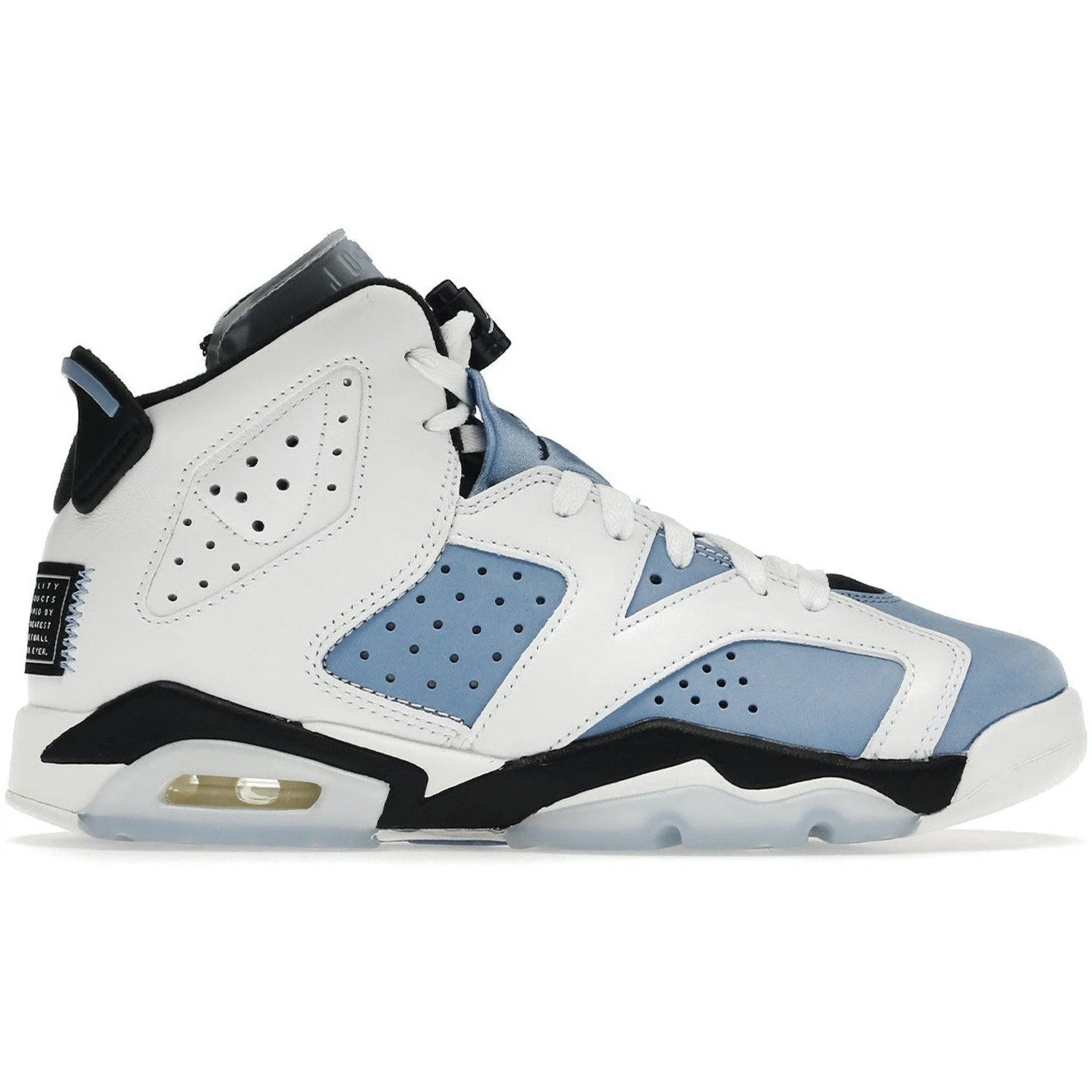 Jordan 6 Retro UNC White (GS) Neat Look Step Light
