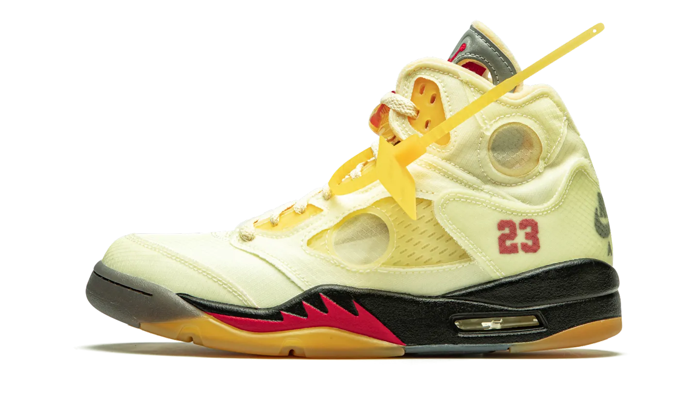 All weather Smooth Motion Jordan 5 Retro X Off-White "Sail"