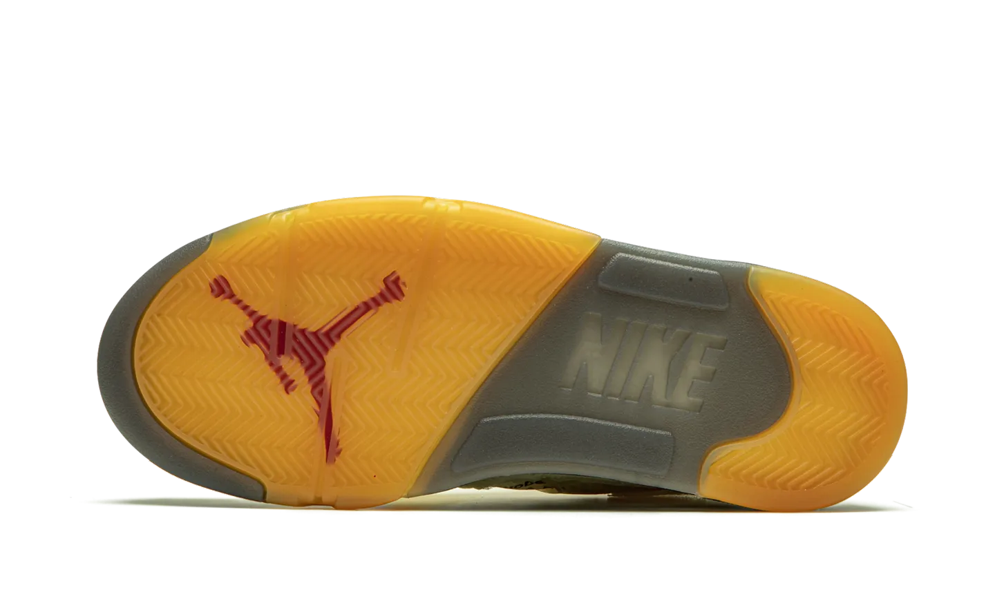 Jordan 5 Retro X Off-White "Sail" Heel Quick lace