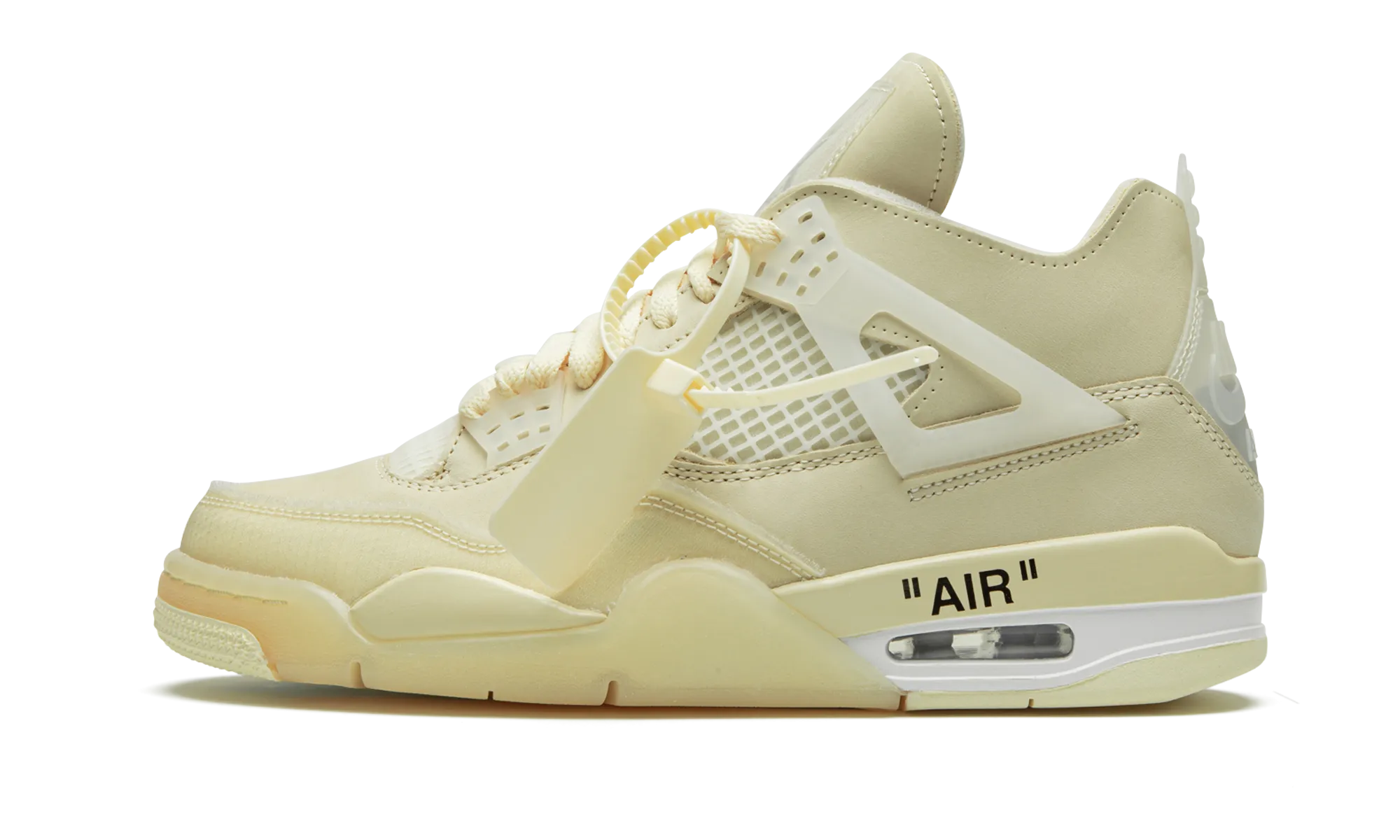Logo Bold Jordan 4 Retro X Off-White "Sail" Women's