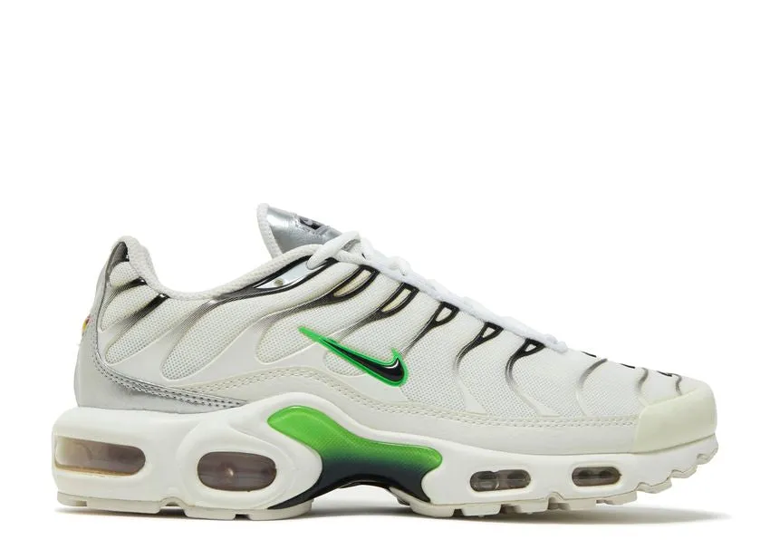 Running Errands Nike Air Max Plus White Neon Metallic Silver