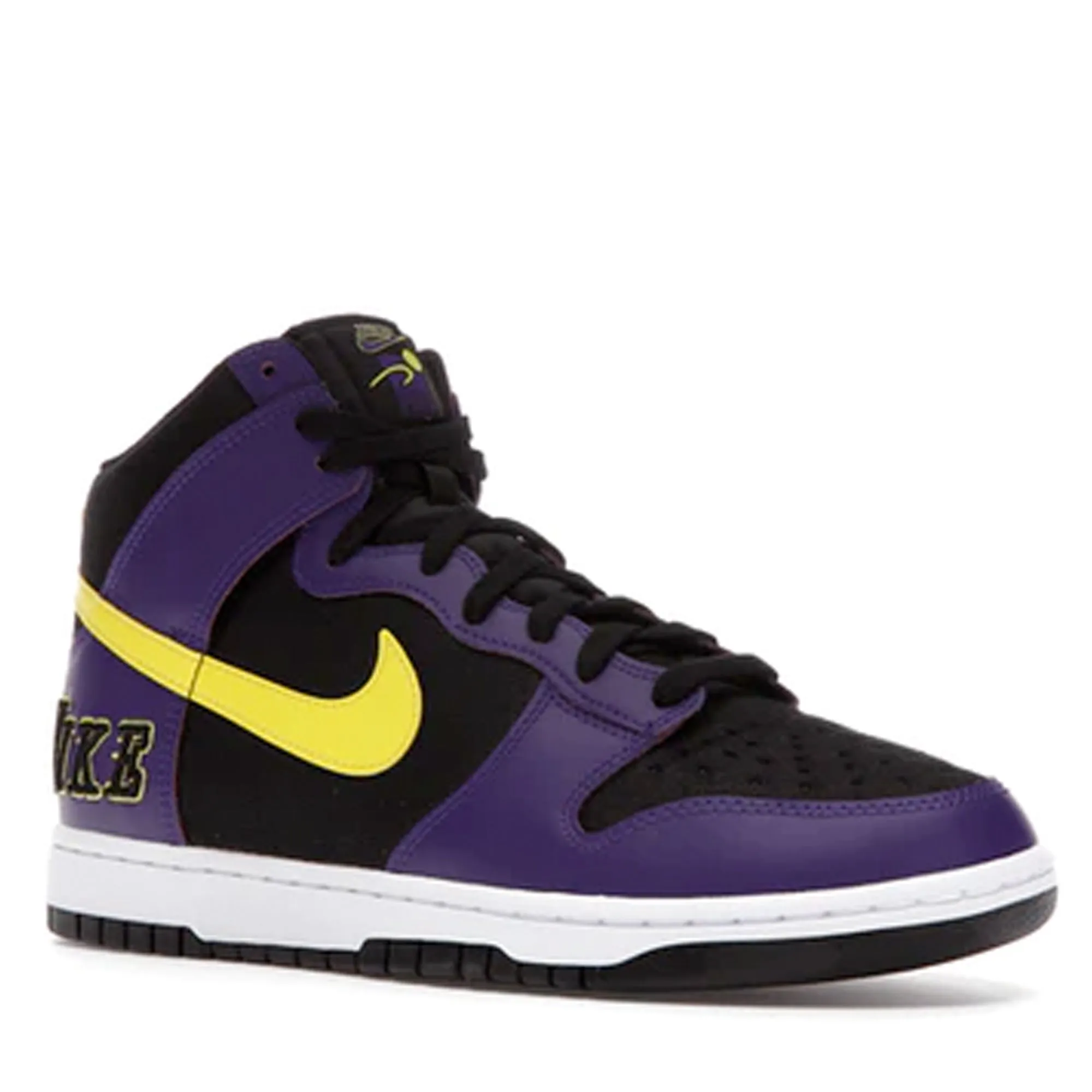 Nike Dunk High EMB Lakers Bold Detail