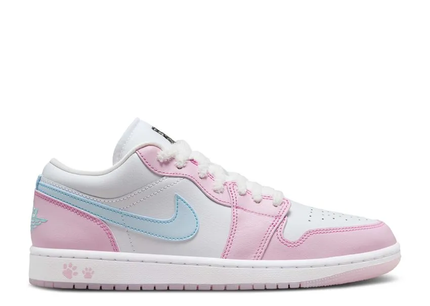 Fit Anytime Rain Jog Air Jordan 1 Low SE Paw Print Pink Foam