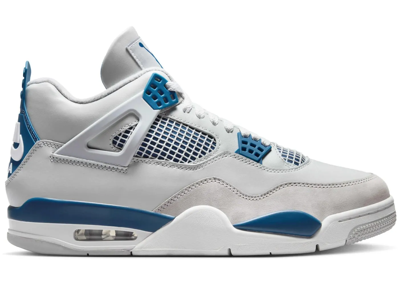 Jordan 4 Retro Military Blue (2024) No Tie Style Sleek Aesthetic