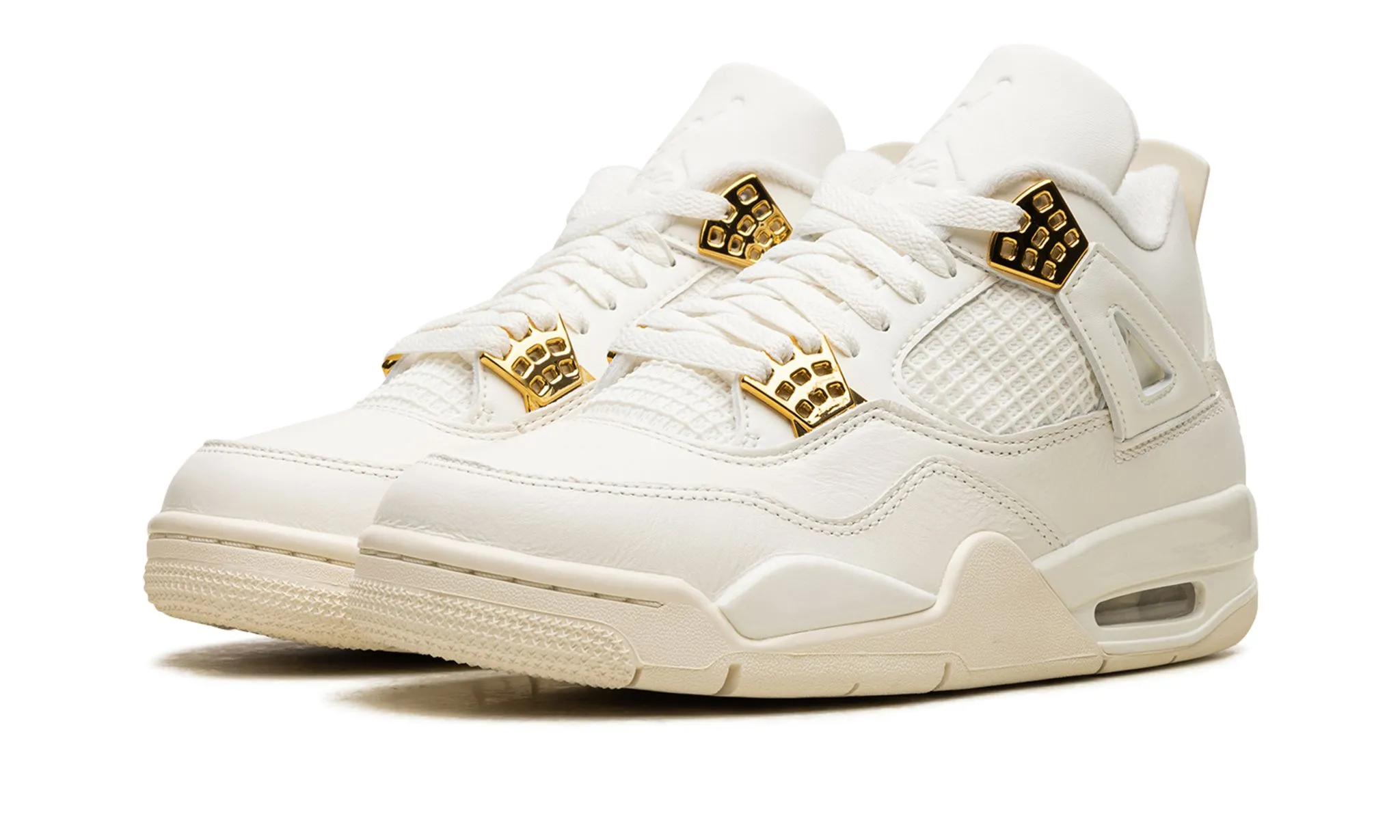 Jordan 4 Retro "Metallic Gold" Women's Lace   Up Plan Step