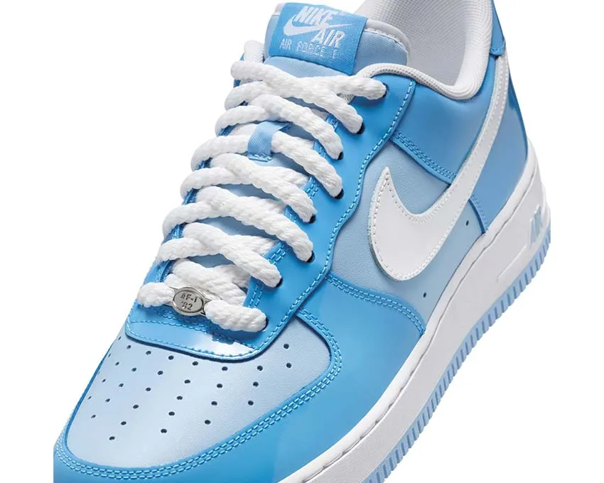 Sandals style Youth Approved Nike Air Force 1 '07 LV8 "Patent Psychic Blue"