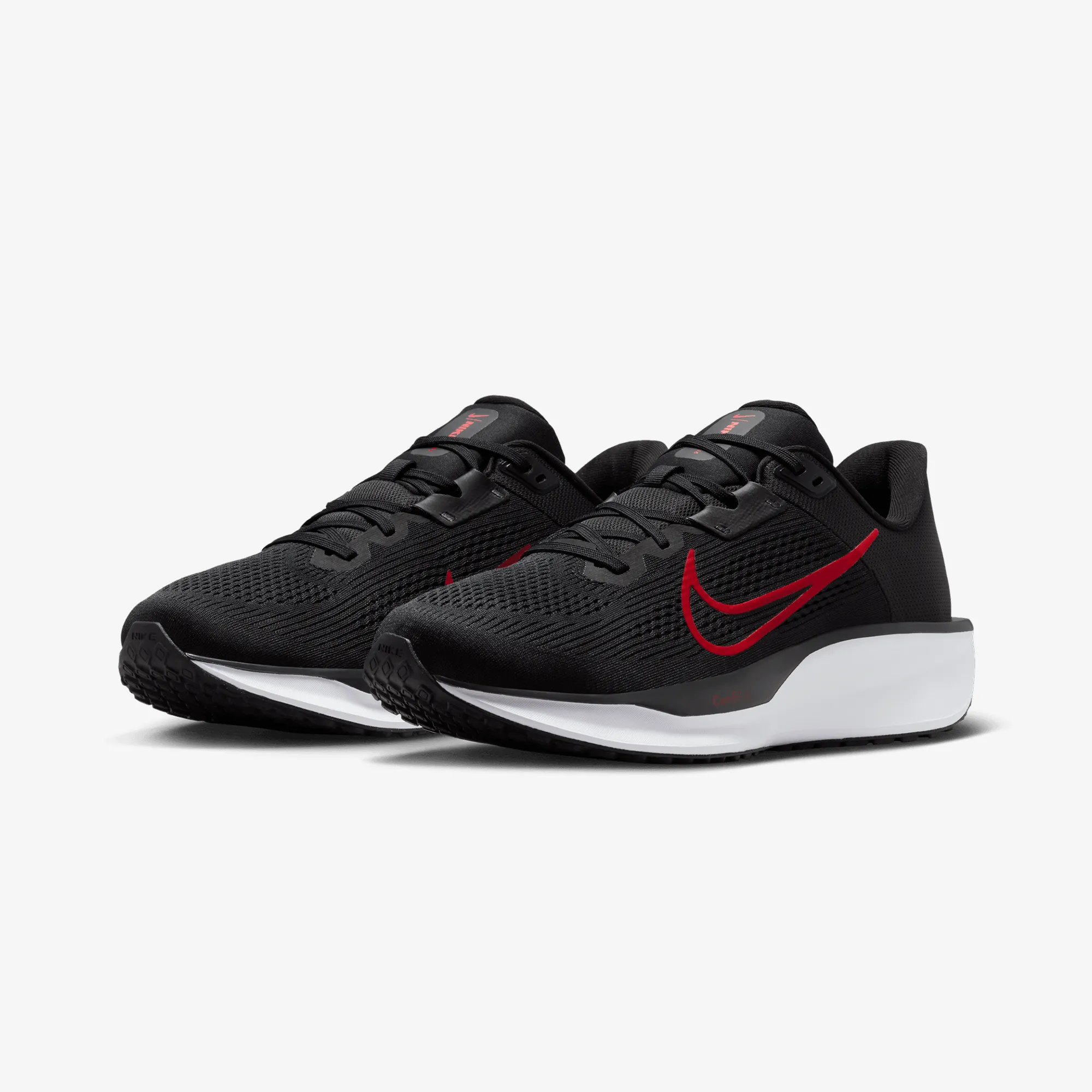 Comfort footbed Nike | QUEST 6 { BLACK/UNIVERSITY RED-WHITE