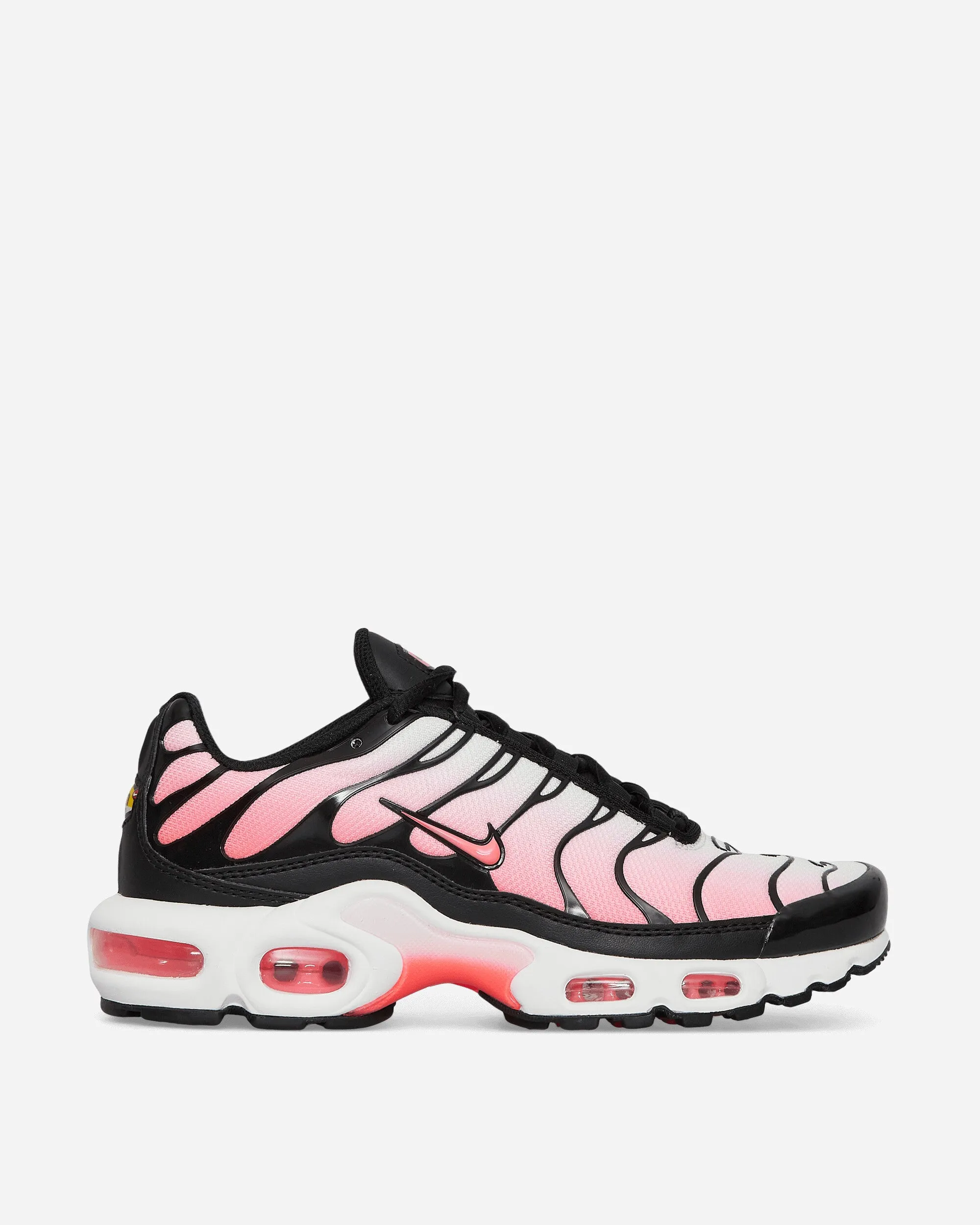 Women's Air Max Plus Sneakers Black / Hot Punch Soft Material Track Run