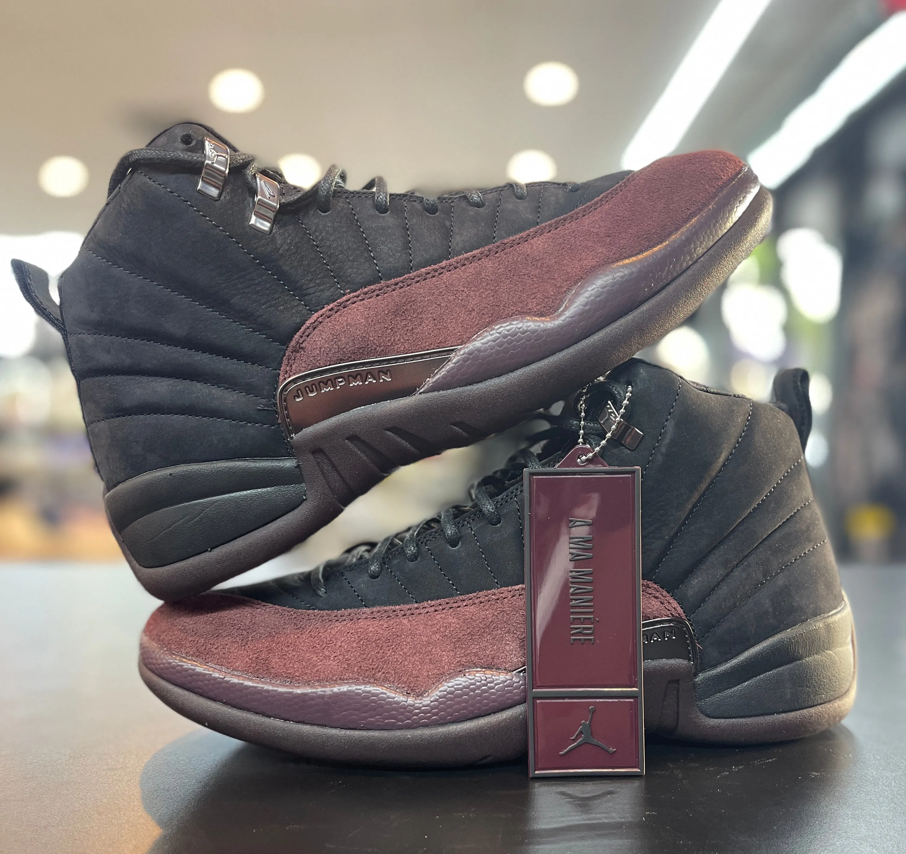 Tea Run Air Jordan Retro 12 SP ??A Ma Mani??re Black?? (Women??s)