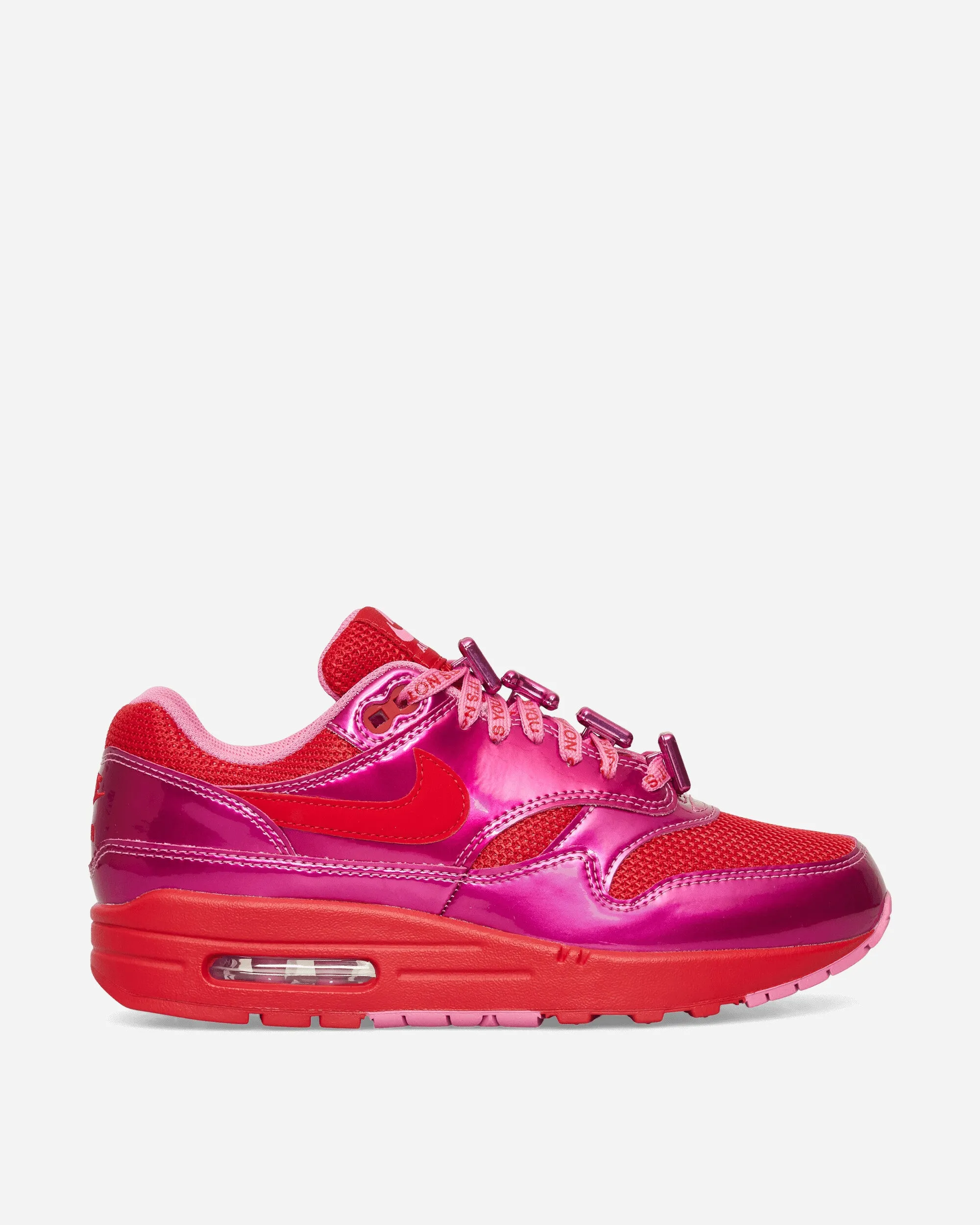 Air Max 1 Premium Sneakers Playful Pink / University Red Summer cool Comfort Padding