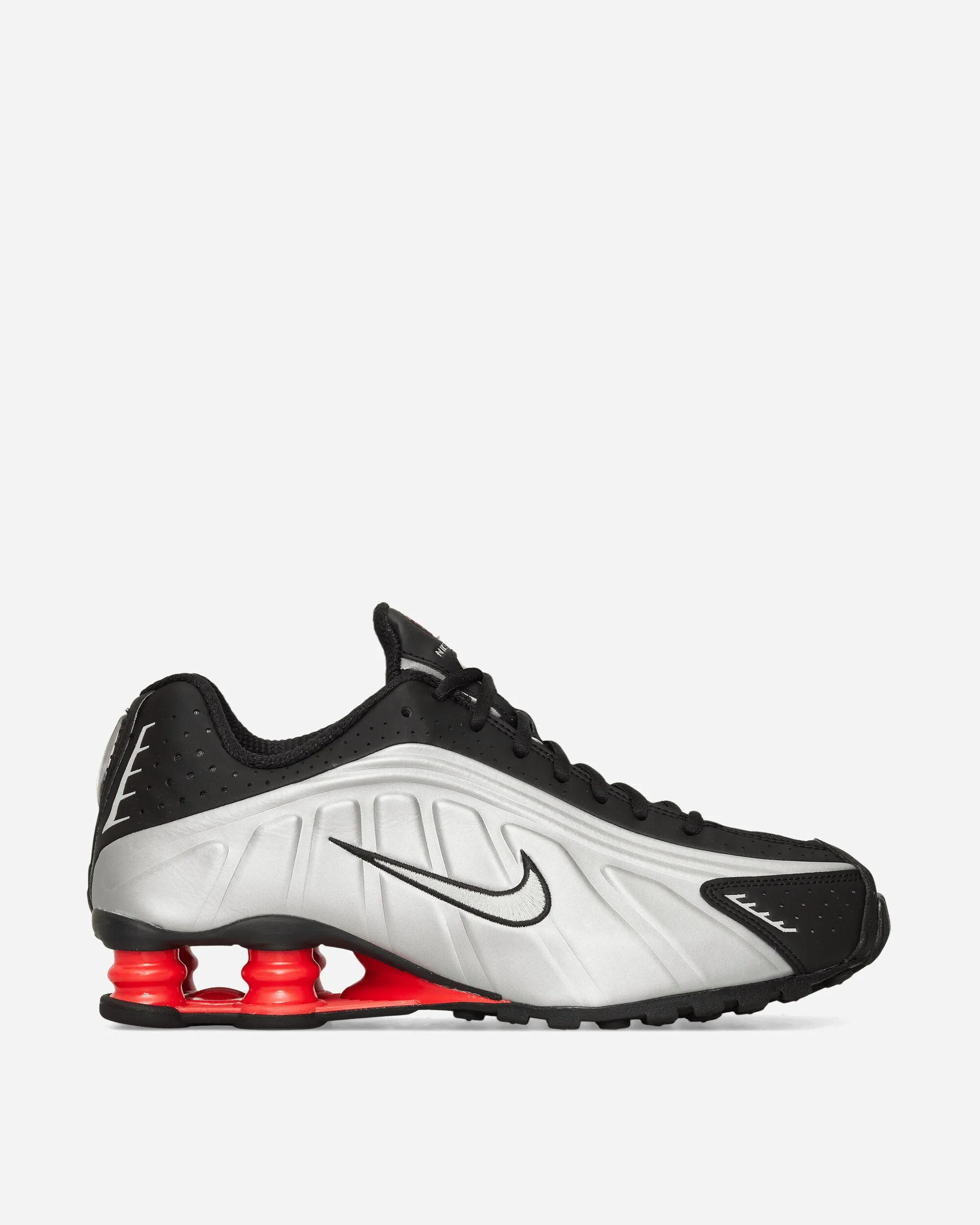 Women's Shox R4 Sneakers Metallic Silver / Black / Light Crimson Gym Soft Neutral