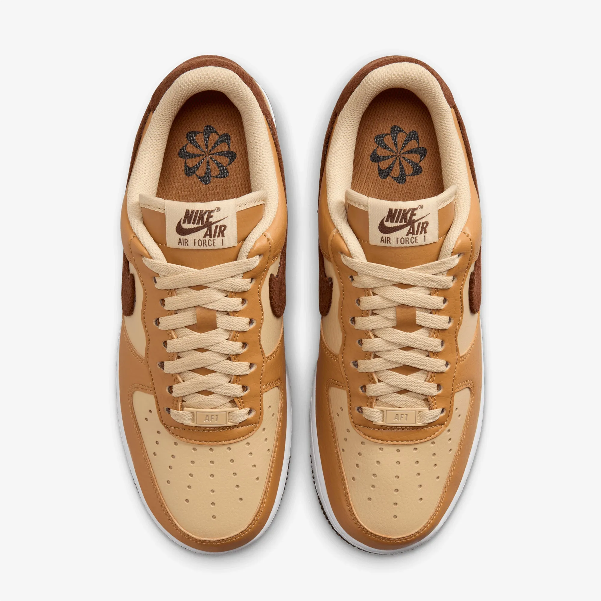 Long Move Nike | AIR FORCE 1 '07 { FLAX/CACAO WOW-SESAME-WHITE