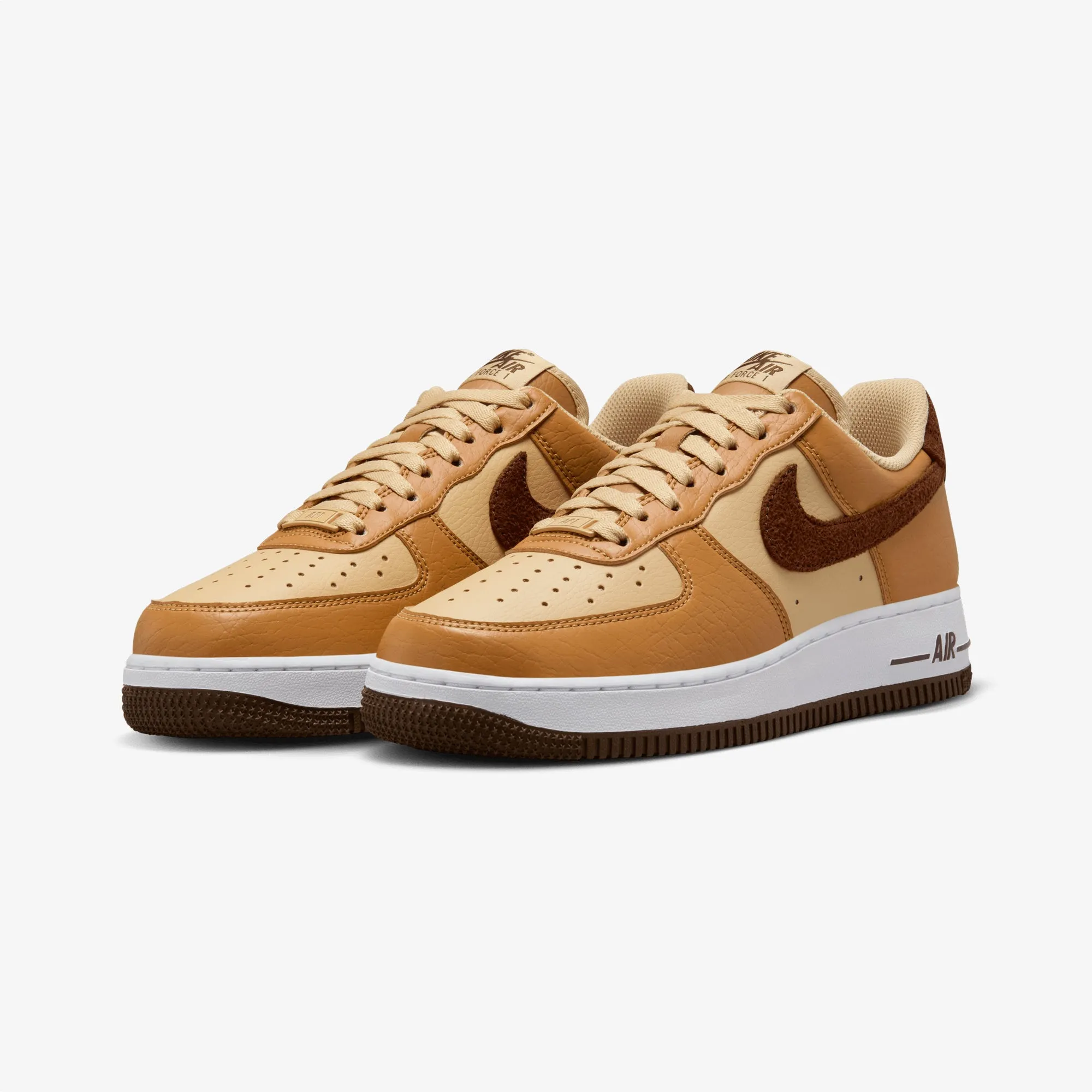 Nike | AIR FORCE 1 '07 { FLAX/CACAO WOW-SESAME-WHITE Hiking Summer cool