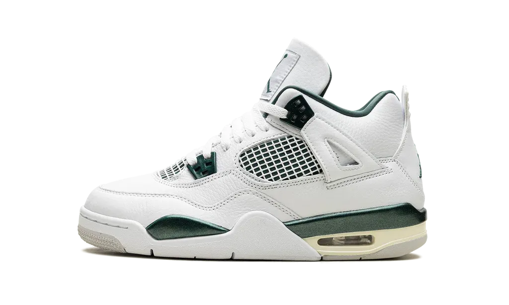 Flexible Comfort Shoes. Smooth Finish Jordan 4 Retro "Oxidized Green" Grade School