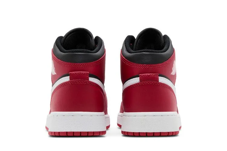 Air Jordan 1 Mid GS 'Gym Red Black White' Comfortable ankle