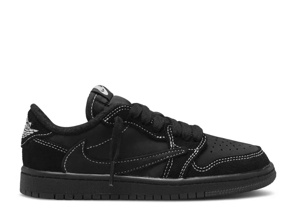 Closed Toe Air Jordan 1 Low SP Travis Scott Black Phantom (PS)