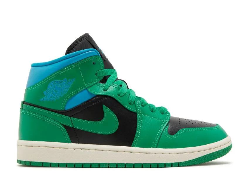 City Lifestyle Motion Friendly Air Jordan 1 Mid Lucky Green Aquatone