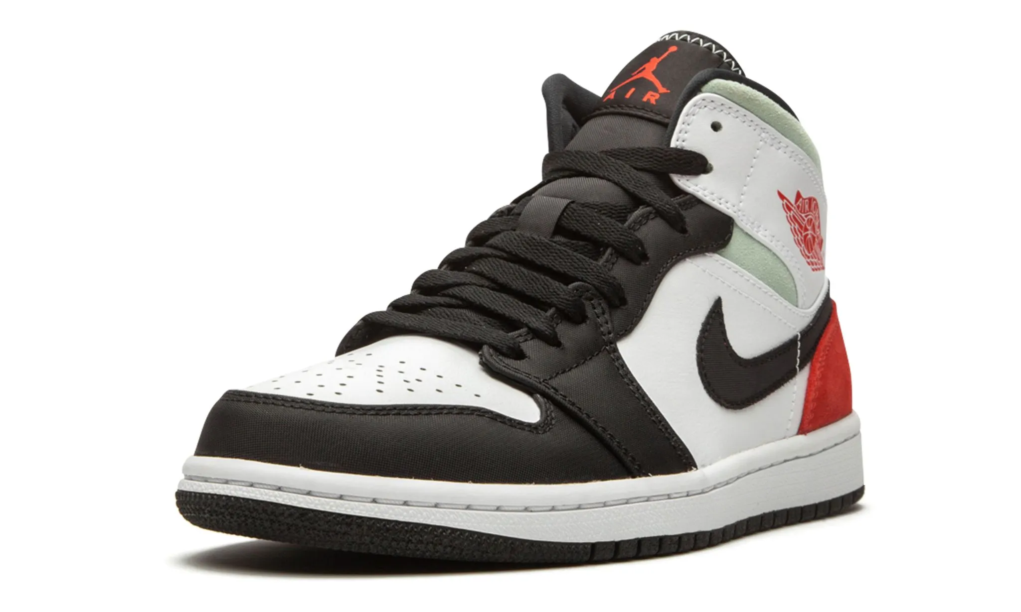 Peak Jog Effortless Wear Air Jordan 1 Mid SE Red Grey Black Toe