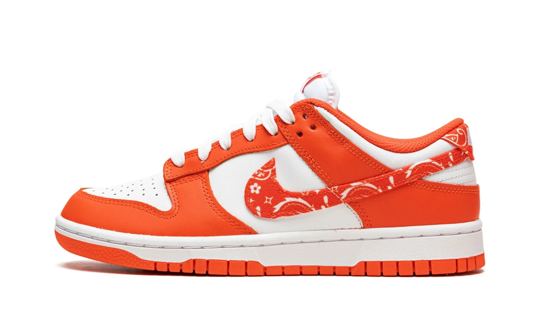 Nike Dunk Low "Orange Paisley" Women's Flexible Footwork Comfort Heel
