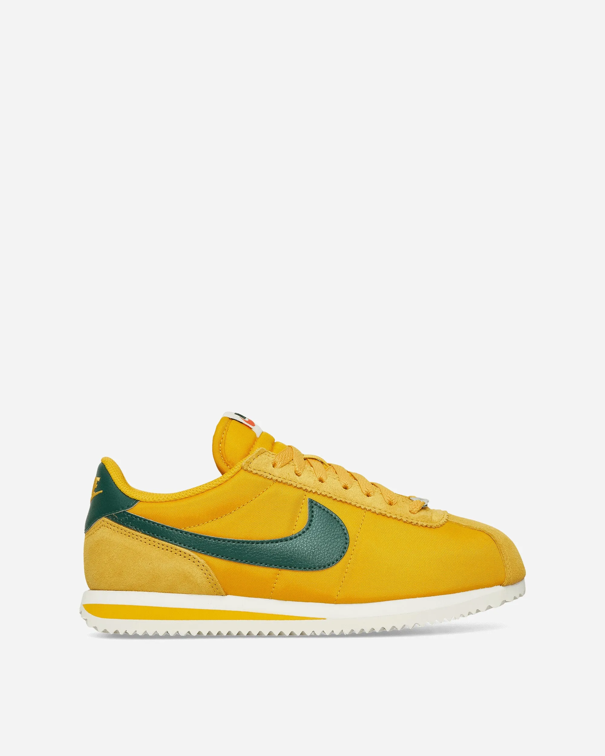 Closet Core Shiny Tone Women's Cortez Textile Sneakers Yellow Ochre / Gorge Green
