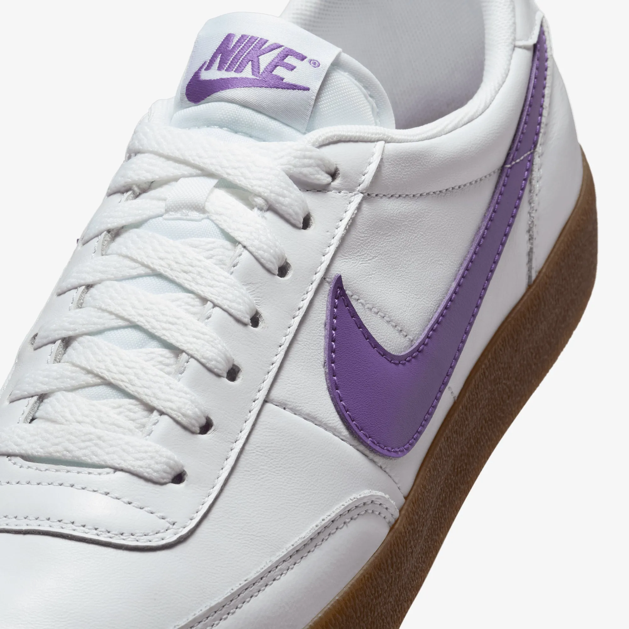 Nike | KILLSHOT 2 LEATHER { WHITE/WILD GRAPE-GUM MED BROWN Impact Resistance