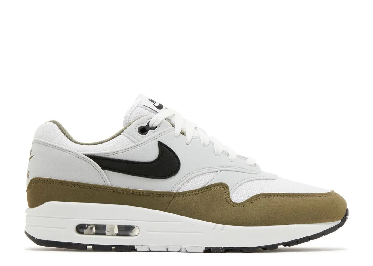 Walk Around Nike Air Max 1 White Black Medium Olive