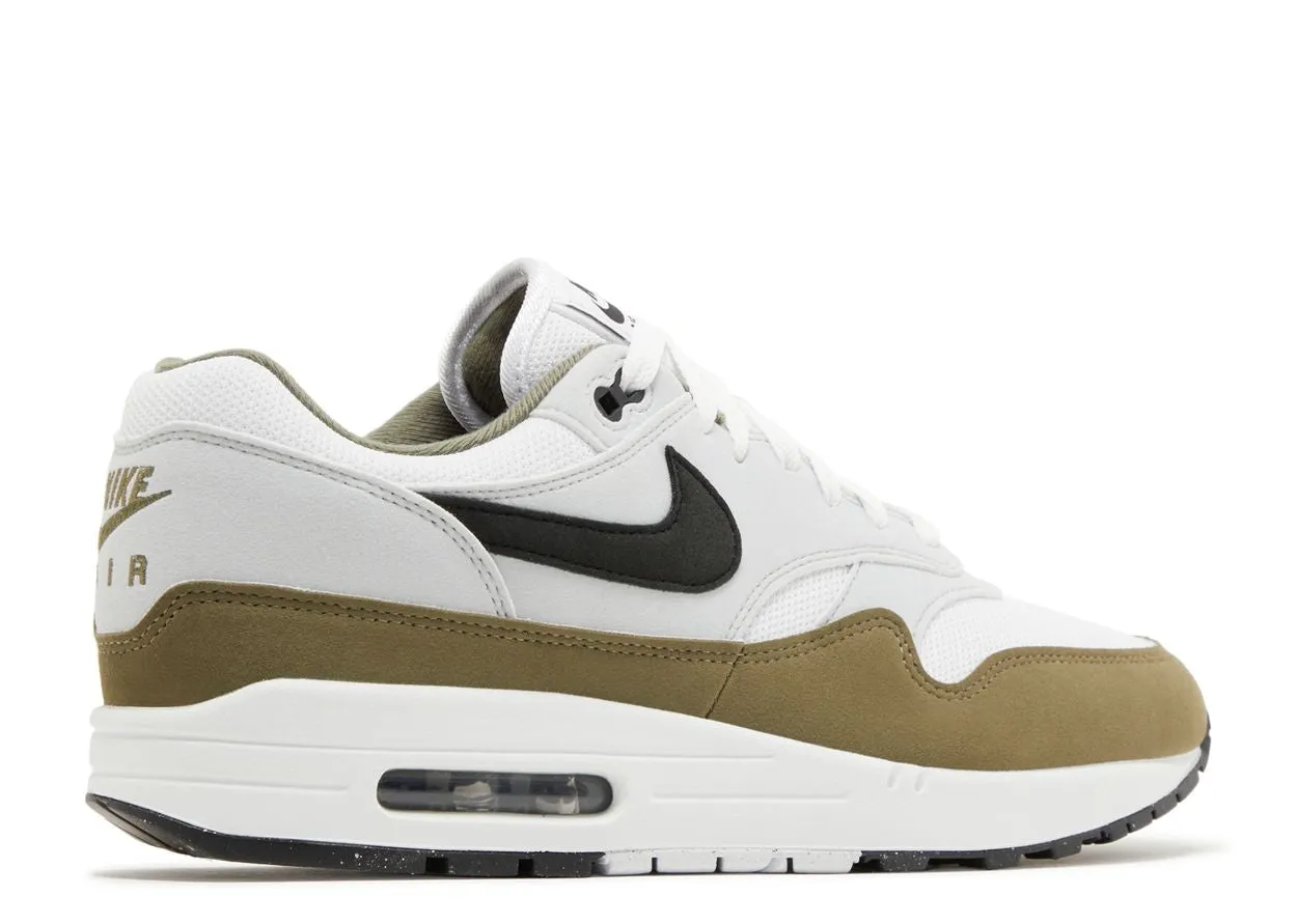 Outdoor Footwear Nike Air Max 1 White Black Medium Olive
