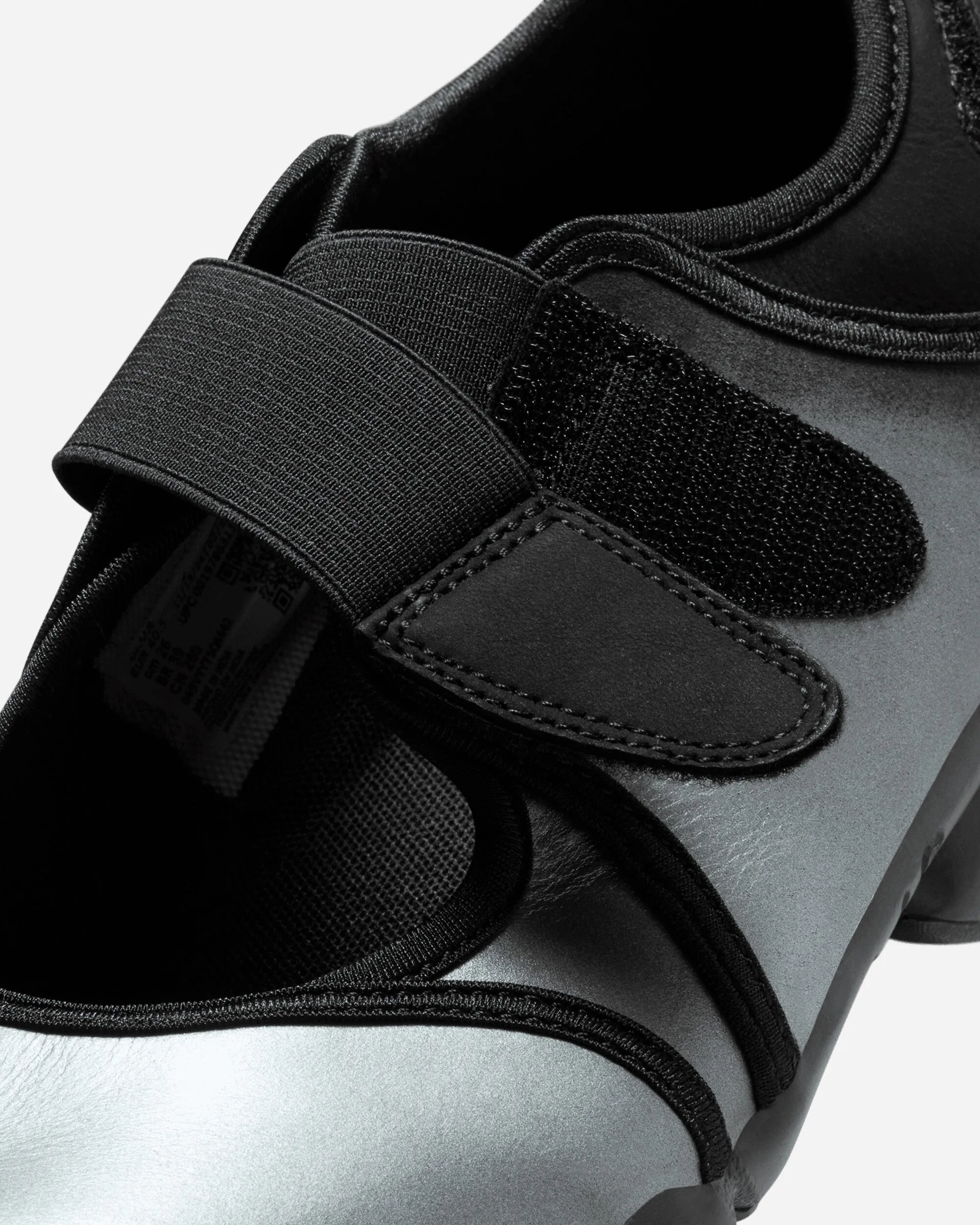 Women's Air Rift Leather Sandals Metallic Silver / Black Week Easy Leg Long