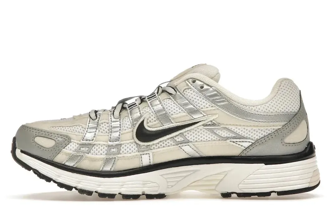 stylish shoe look morning - run Nike P-6000 Coconut Milk Metallic Silver (Women's)