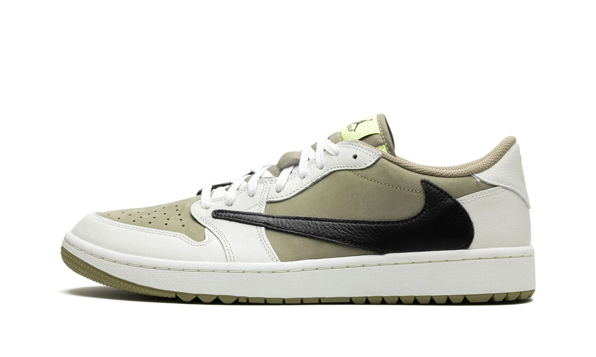 Quiet Step Trail Ease Air Jordan 1 Retro Low Golf x Travis Scott Neutral Olive