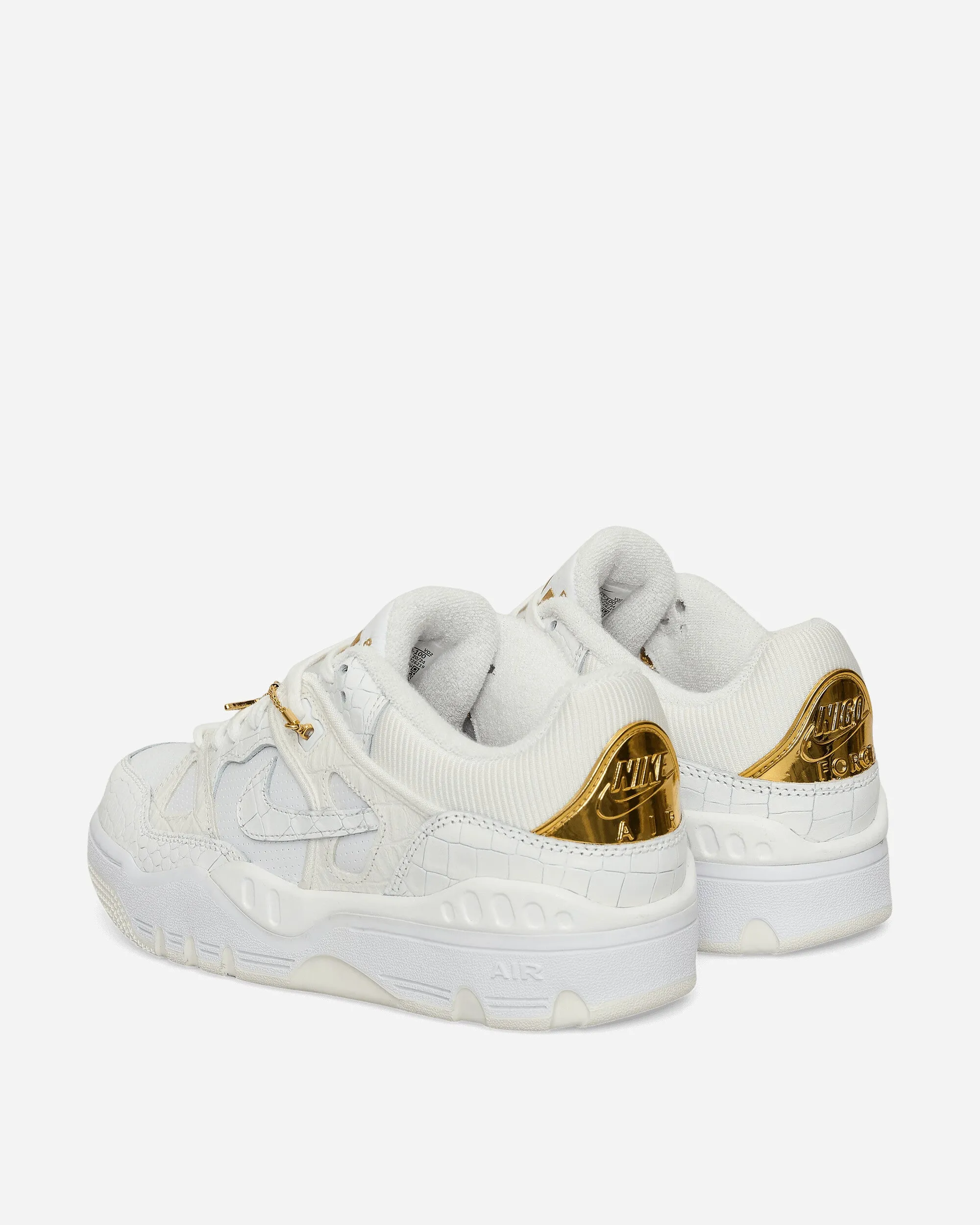 Breathable Upper NIGO Air Force 3 Low Sneakers White / Metallic Gold