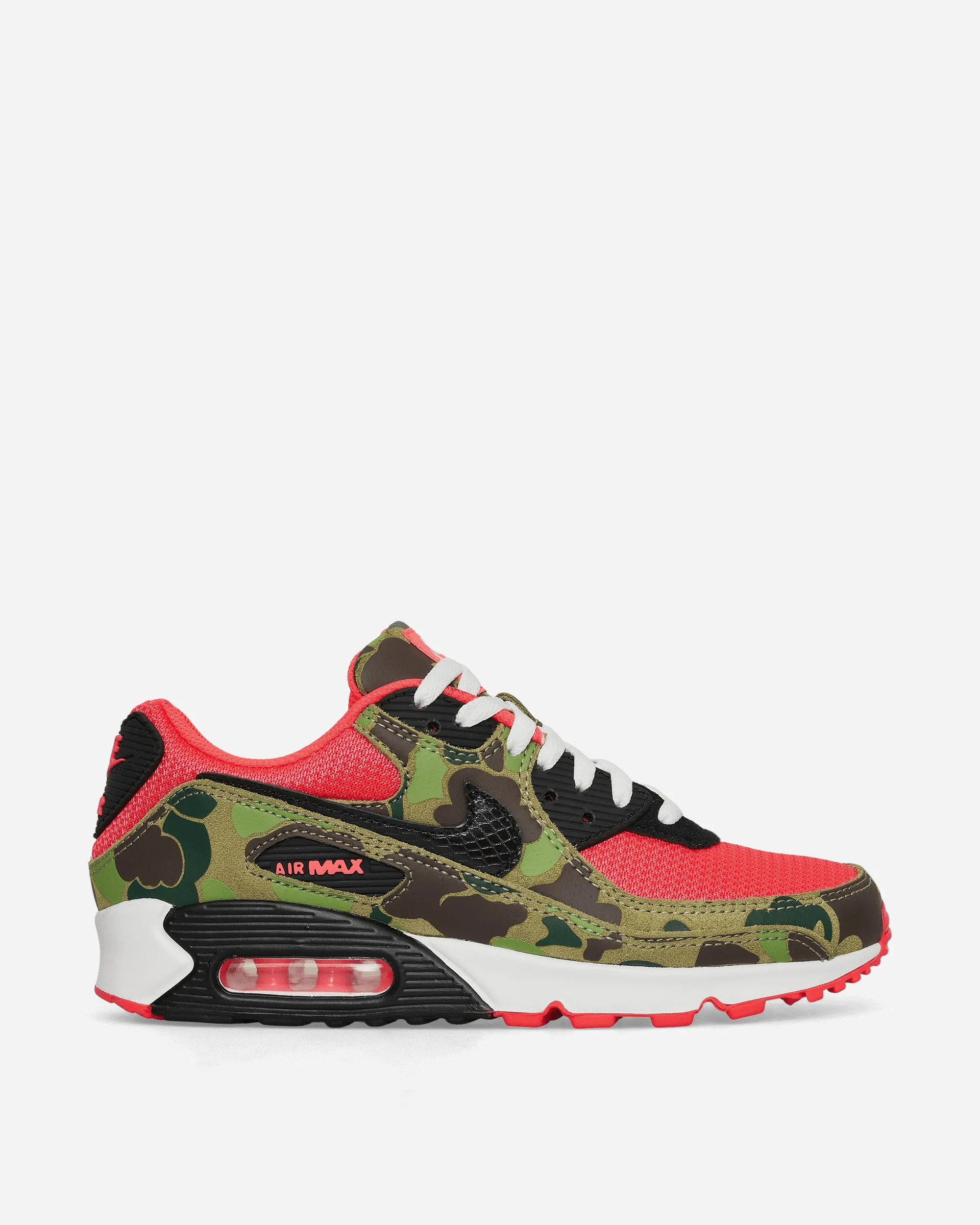 Air Max 90 Sneakers Dark Sage / Solar Red Lace Up Pilates Cool