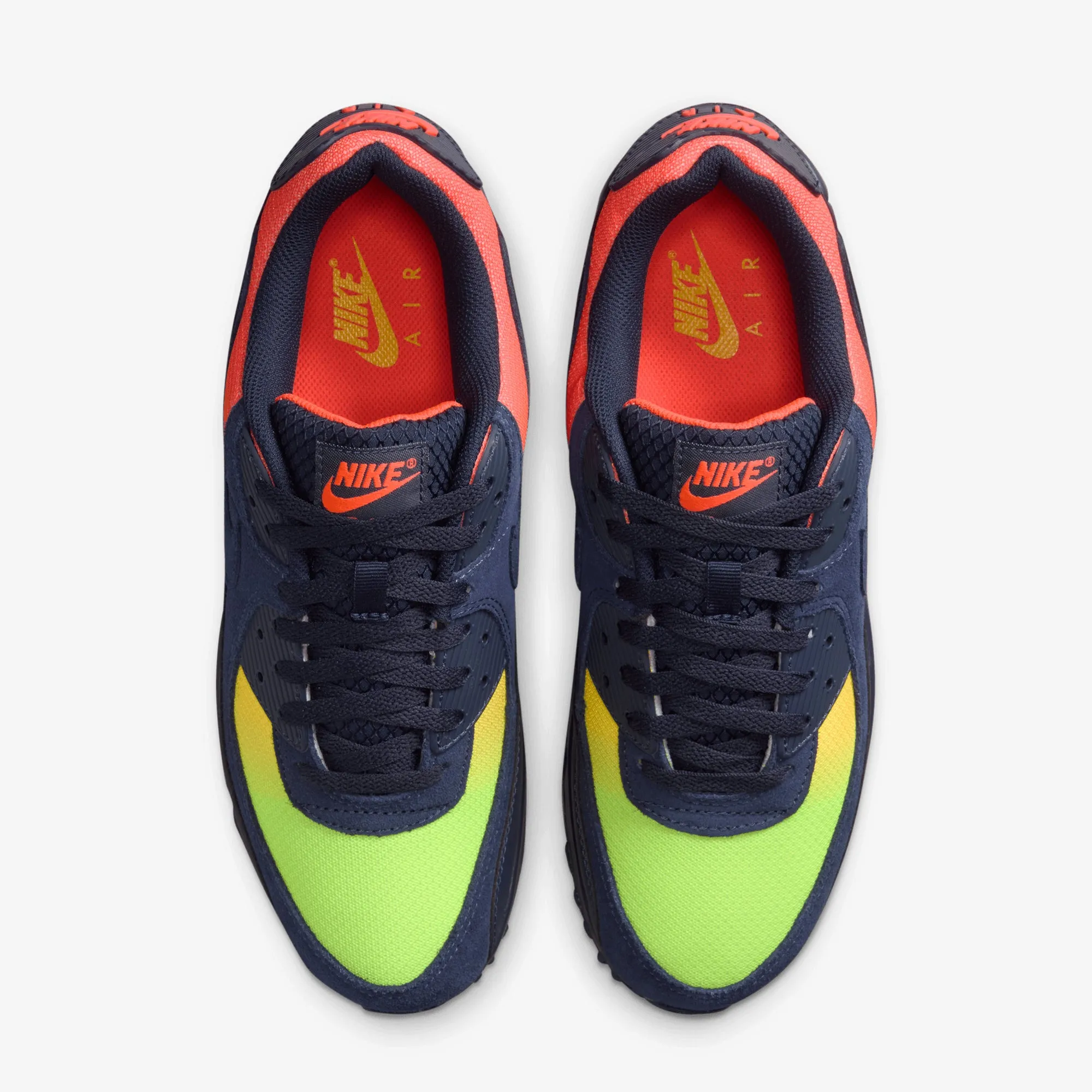 Nike | AIR MAX 90 { LEMON VENOM/BLACKENED BLUE-HYPER CRIMSON City Edge