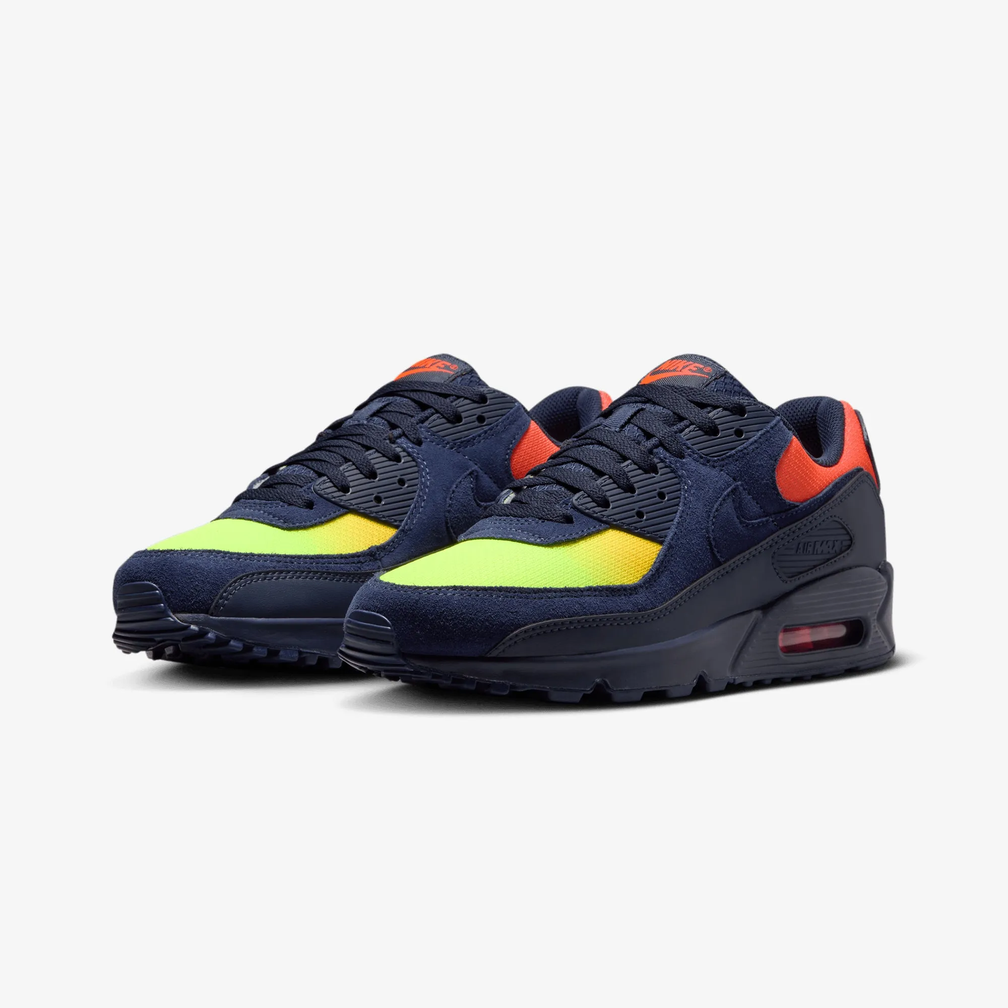 Nike | AIR MAX 90 { LEMON VENOM/BLACKENED BLUE-HYPER CRIMSON Smooth ride