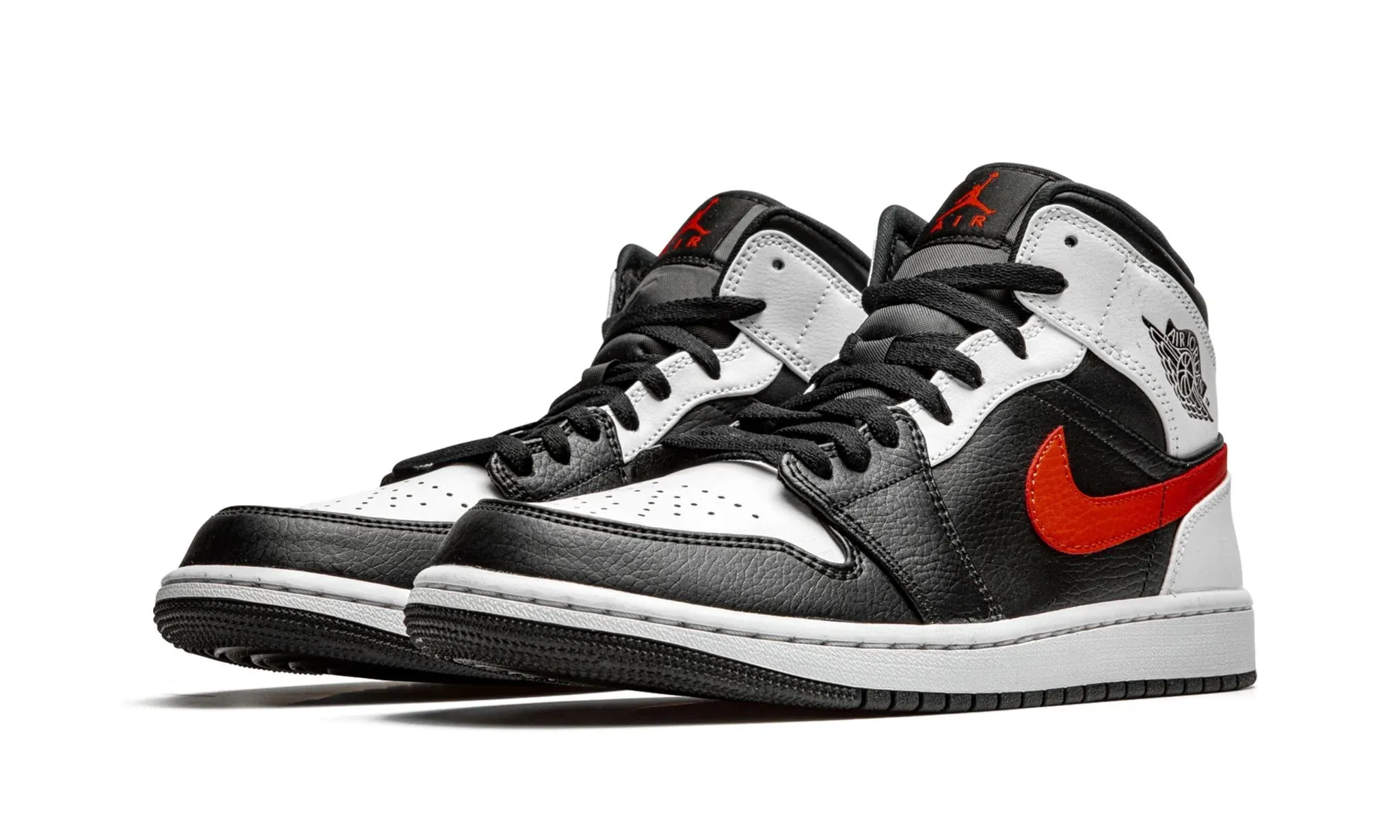 Air Jordan 1 Mid Black Chile Red White Step Friendly Outdoor Adventure