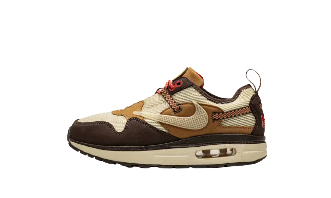 Nike X Travis Scott Air Max 1 "Cactus Jack Baroque Brown" Pre-school Wide fit Modern Feel