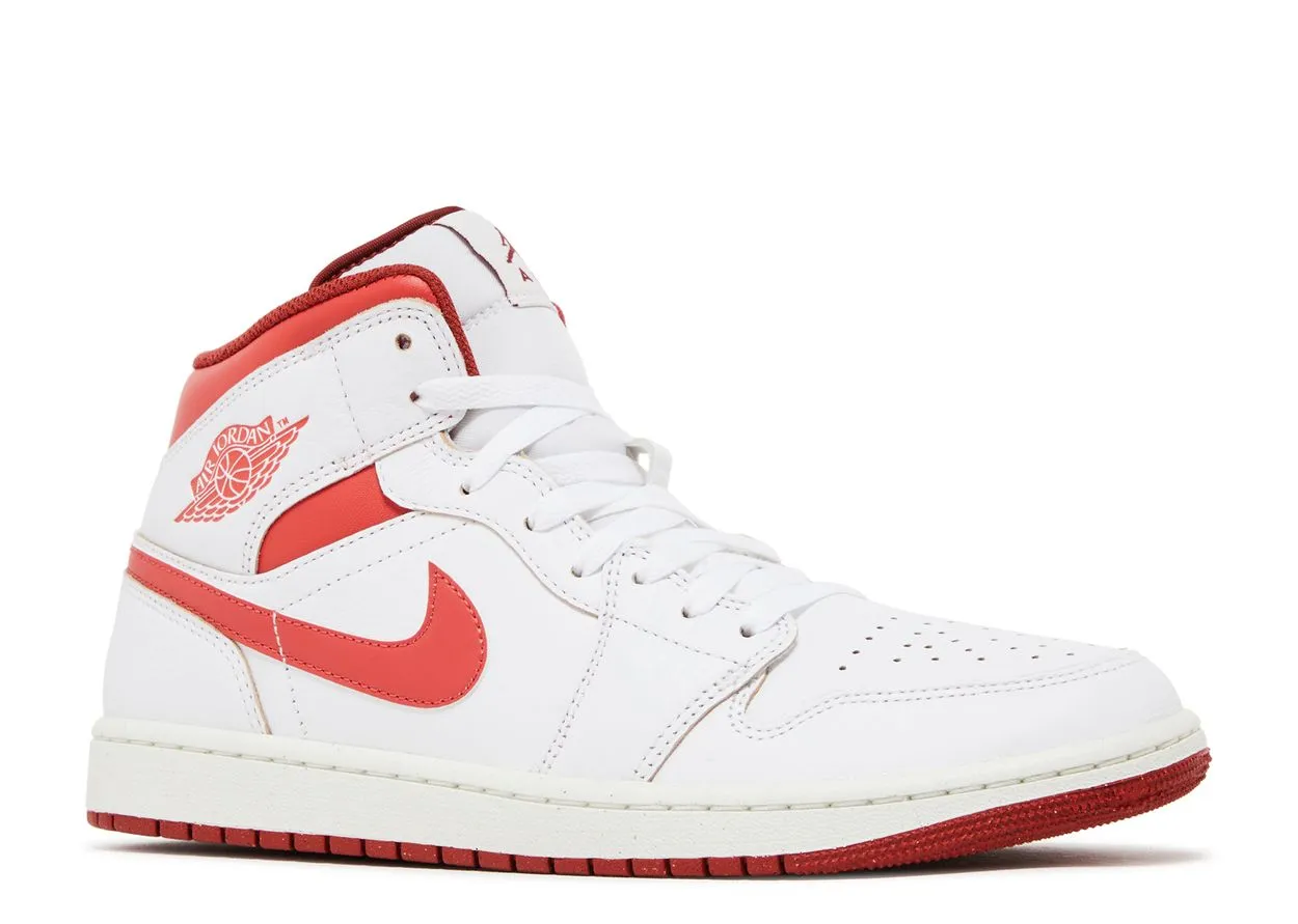 Canvas Soft Air Jordan 1 Mid SE Dune Red