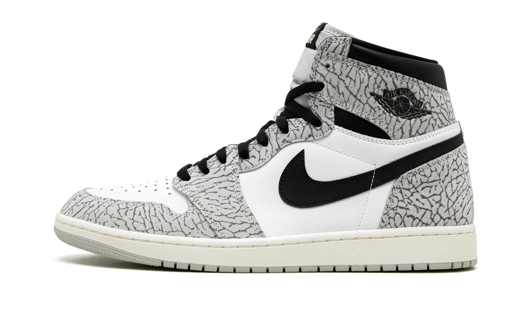 Air Jordan 1 Retro High White Cement Natural Form