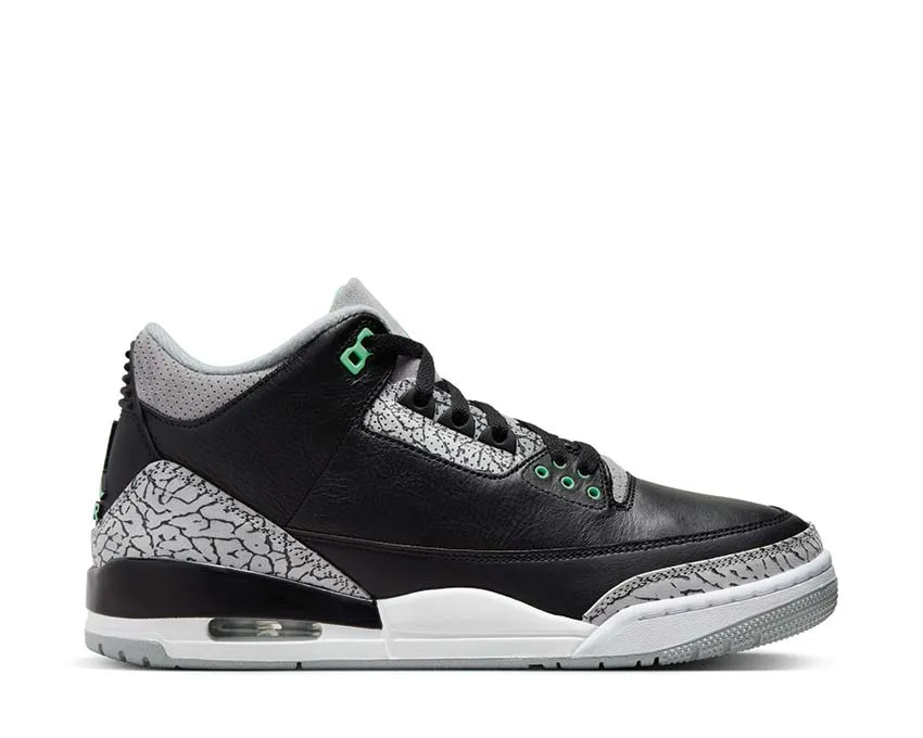 Air Jordan 3 Retro "Green Glow" Lake Step Cross Road