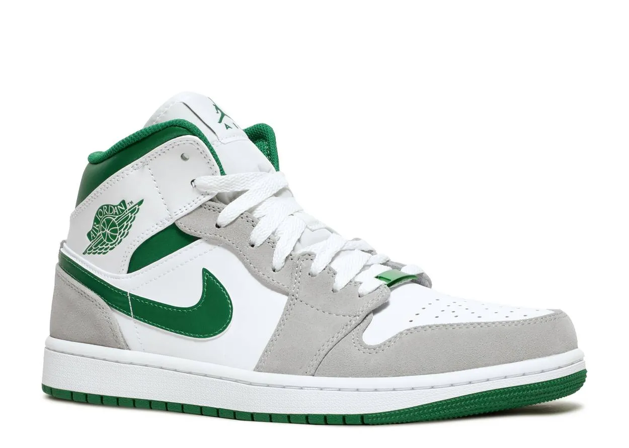 Air Jordan 1 Mid Grey Green Ergonomic Support